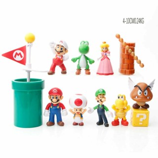 12PCS SUPER MARIO FIGURE DONKEY KONG LUIGI MARIO TOYS AS CAKE TOPPER DECOR TOYS VIDEO GAMES FIGURES