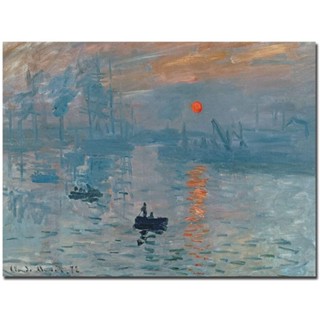 ภาพพระอาทิตย์ขึ้น โดย Claude Monet บนผ้าใบ สําหรับตกแต่งผนัง