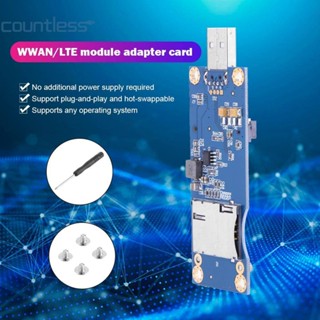 อะแดปเตอร์ Mini PCI-E เป็น USB พร้อมช่องซิม 6/8pin สําหรับการ์ดโมดูลคอมพิวเตอร์ WWAN LTE [countless.th]