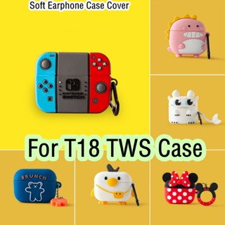 【พร้อมส่ง】เคสหูฟัง แบบนิ่ม ลายการ์ตูน สําหรับ T18 TWS T18 TWS