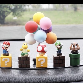 ของเล่นฟิกเกอร์ Super Mario Brothers Louis Ki Mushroom สําหรับตกแต่งเค้ก