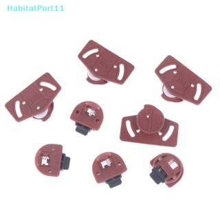 Habitatport ลูกกลิ้งประตูบานเลื่อน ABS สําหรับเฟอร์นิเจอร์ ตู้เสื้อผ้า 4 คู่