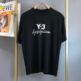 Yohji Yamamoto Y3 เสื้อยืดคอกลม แขนสั้น ทรงหลวม เข้ากับทุกการแต่งกาย สําหรับผู้ชาย และผู้หญิง