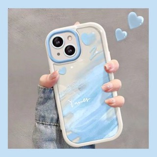 เคสโทรศัพท์มือถือ ลายหัวใจ สองสี สําหรับ IPhone 12 13 14 11 Pro Max X Xs Max Xr Gllpqw