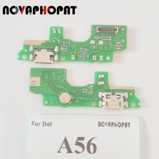 Novaphopat บอร์ดชาร์จไมโครโฟน USB สายเคเบิลอ่อน สําหรับ itel A56