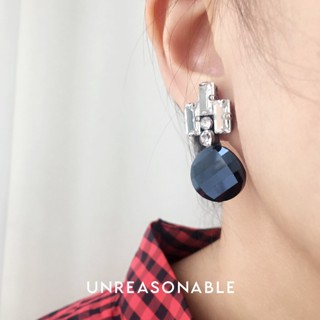 ต่างหู Midnight Blue ต่างหูคลิป ต่างหูก้านเงินแท้ น้ำหนักเบา สวยใส่สบาย Unreasonable Accessories UA0596-03