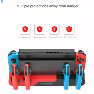 [fast Shiping] 6 In 1 Joycon Handle Storage Charger for Oled Handle Usb Expansion Charging Stand 【bluey】