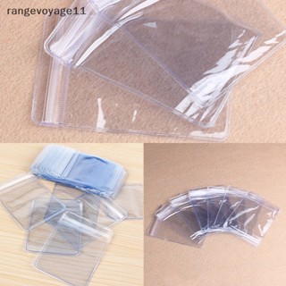 [Rangevoyage] ใหม่ เคสกระเป๋าพลาสติก PVC ใส สําหรับใส่เหรียญ ซองจดหมาย 100 ชิ้น
