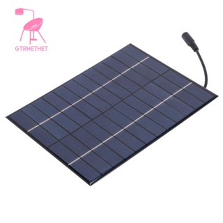 แผงพลังงานแสงอาทิตย์ 12V 5.2W Mini Solar Panel Polycrystalline Solar Cells Silicon Epoxy Solar DIY โมดูลระบบชาร์จแบตเตอรี่ + เอาต์พุต DC