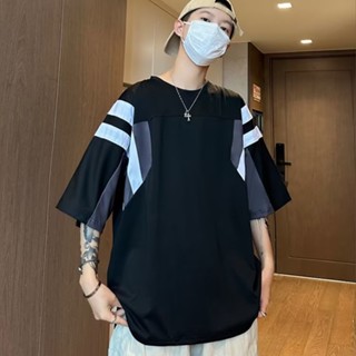 เสื้อยืดแขนสั้นลําลอง เข้ากับทุกการแต่งกาย แฟชั่นฤดูร้อน สไตล์สตรีท สําหรับผู้ชาย