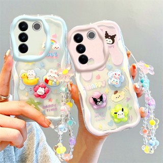 สําหรับ OPPO Realme 5 5i 5s 5Pro 6i 6 6Pro C3 7i C17 8 8Pro 8i C21 C2 เคสมือถือ Soft TPU Case เคสป้องกัน 3D Cute Cartoon Kuromi Snoopy Bear Rabbit เปลือกซิลิคอน เปลือกกันกระแทก มีเชือกแขวน