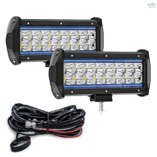 พร้อมส่ง บาร์ไฟตัดหมอก LED 7 นิ้ว 2 ชิ้น สําหรับรถยนต์ รถบรรทุก ATV UTV SUV