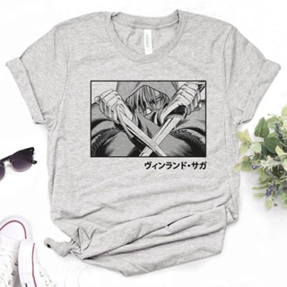 เสื้อยืด ลาย Vinland Saga Y2K สไตล์สตรีท ยุค 2000s สําหรับผู้หญิง