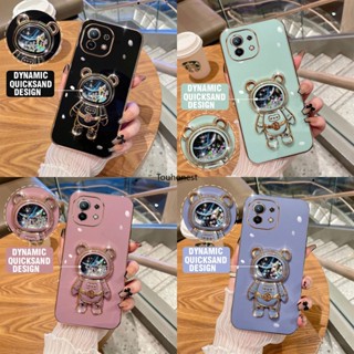 เคส infinix Note 30 Pro เคส infinix Note 30i Casing infinix Hot 20 Play Case infinix Hot 20i Case infinix Hot 20S Case infinix Hot 11 Case Silicone Liquid Quicksand Astronaut Bracket Stand Soft Cover Phone Case โทรศัพท์มือถือ ซิลิโคนนิ่ม มีทรายไหล