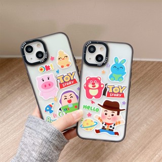 เคสโทรศัพท์มือถือ TPU แบบนิ่ม ลายหมีสตรอเบอร์รี่ Toy Story สําหรับ iPhone 12 13 14 Pro Max 11