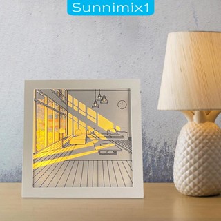 [Sunnimix1] โคมไฟ LED รูปกรอบรูป เรืองแสง สําหรับตกแต่งห้องครัว ห้องรับประทานอาหาร ปาร์ตี้ครบรอบ