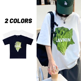 🚩Sale80%🚩เสื้อยืดสกรีนลายกราฟิกผัก LAVNIN คอกลมแขนสั้น 2 สี