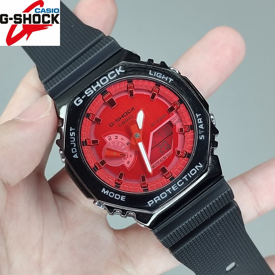 G//shock GM-2100 ชุดสแตนเลสนาฬิกาสปอร์ต GM-2100B-4A สายนาฬิกาเรซิน f857