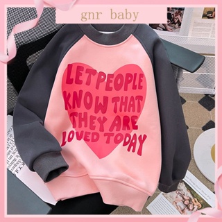 🍓GNR BABY🫐เสื้อกันหนาวแขนยาว คอกลม สําหรับเด็กผู้หญิง อายุ 3-12 ปี