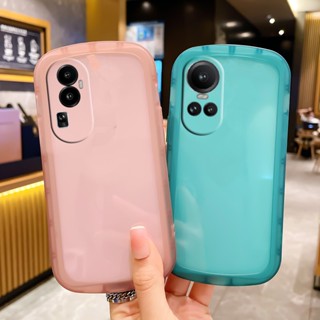 เคสโทรศัพท์มือถือ กันตก ป้องกันกล้อง สีขาว สีดํา เรียบง่าย สําหรับ OPPO Reno10Pro+ Reno10 Pro Plus Pro+ 5G 4G Reno 10 10Pro