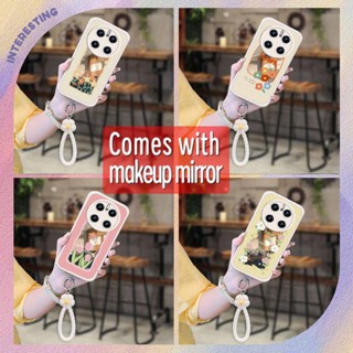 originality youth Phone Case For Huawei Mate50/Mate50E Soft case Full edging Anti drop airbag flower luxurious Makeup mirror