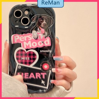 เคสโทรศัพท์มือถือนิ่ม ลายสุนัข สไตล์เกาหลี ไฮเอนด์ สีดํา สําหรับ Iphone Apple 14promax 13 11 12 Xs Xr 14Promax 14plus 13 12pro 12 11 pro max Xr Xs max 7 8 Plus 13 pro max 13 12 12pro 11promax