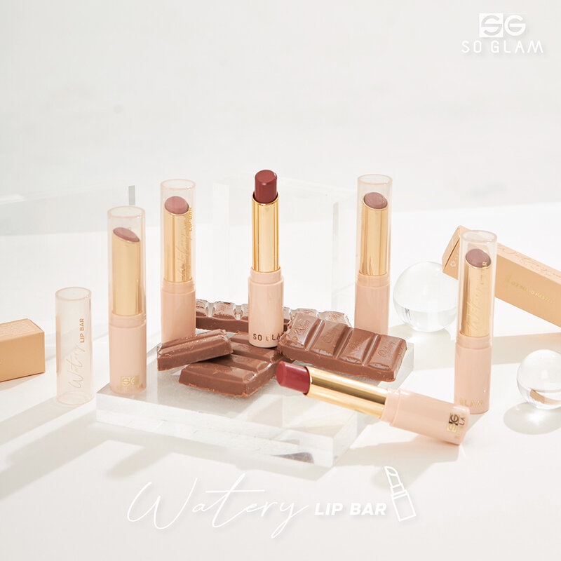 So Glam Watery Lip Bar 3g โซ แกลม ลิปสติกเนื้อกลอสฉ่ำแบบแท่ง รูปที่ 7