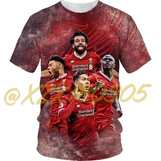 (ทั้งหมดในสต็อก Xzx180305) ใหม่ เสื้อยืด พิมพ์ลายฟุตบอล Liverpool FC 3D 13