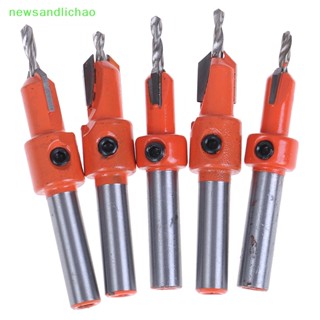 Newsandlichao Countersink ดอกสว่านเจาะไม้ สกรูลบมุม ดอกสว่านเจาะรู งานไม้