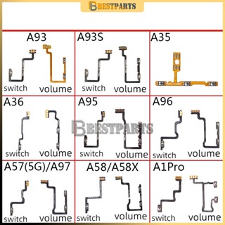 อะไหล่ปุ่มกดปรับระดับเสียง สายเคเบิ้ลอ่อน แบบเปลี่ยน สําหรับ OPPO A93 A93S A35 A36 A95 A96 A57 A97 A58 X A1Pro