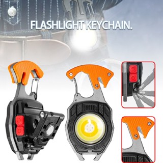 Rechargeable LED Work Light Mini USB Pocket Flashlight Keychain Lamp Outdoor