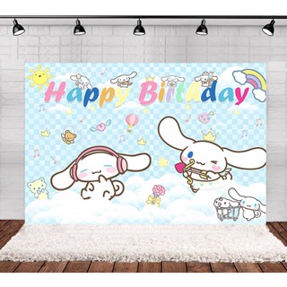 Yyds ธีม Sanrio Cinnamoroll ฉากหลังแบนเนอร์ สําหรับตกแต่งปาร์ตี้วันเกิด ถ่ายภาพ