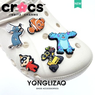 Jibbitz หัวเข็มขัด รูปการ์ตูนหุ่นยนต์ สําหรับตกแต่งรองเท้า Crocs 2023