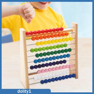 [Dolity1] ของเล่นลูกคิด นับจํานวน 10 แถว สีรุ้ง เพื่อการเรียนรู้คณิตศาสตร์ สําหรับเด็กผู้หญิง