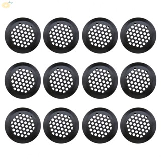 【VARSTR】Air Vent Holes 12pcs 35mm Air Vent Black Durable Louver Hole Mesh Vents