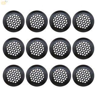 【VARSTR】Air Vent Holes 12pcs 35mm Air Vent Black Durable Louver Hole Mesh Vents