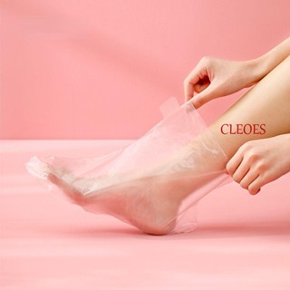 Cleoes ฝาครอบเท้า แบบใส ใช้แล้วทิ้ง ป้องกันการติดเชื้อ ลองกับรองเท้า ทําเล็บเท้า