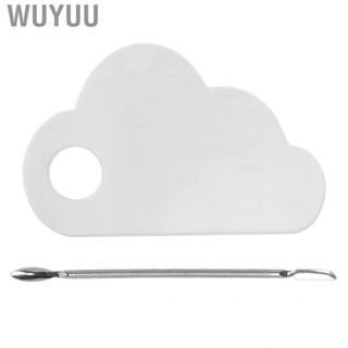 Wuyuu Makeup Mixed Color Board  Easy Cleaning Transparent Nail Art Palette for Salon