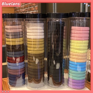 【 Bluelans 】ยางรัดผมหางม้า กันลื่น ยืดหยุ่นสูง สีพื้น สําหรับเด็กผู้หญิง 20 ชิ้น