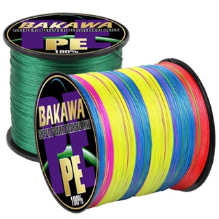 Bakawa สายเอ็นตกปลา PE แบบถัก 4 เส้น 300 เมตร หลายเส้นใย อุปกรณ์เสริม สําหรับตกปลาน้ําเค็ม