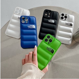 เคสนิ่ม ลาย the North Face Down สีสันสดใส สําหรับ iPhone 8 7 Plus X Xs XR XSMAX 11 12 13 PRO MAX