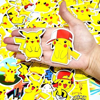 สติ๊กเกอร์ Pikachu พิคาชู โปเกมอน Pokemon ติดแน่น กันน้ำ ของเล่น (54 ชิ้น) sticker