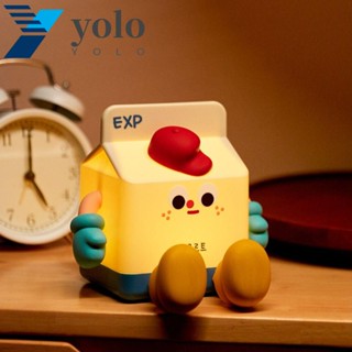 Yolo โคมไฟกลางคืน USB 3 เกียร์ หรี่แสงได้ ชาร์จได้ สําหรับข้างเตียงนอน