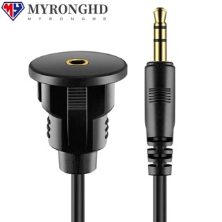 Myronghd สายเคเบิ้ลต่อขยาย กันน้ํา 3.5 มม. สําหรับรถจักรยานยนต์ AUX