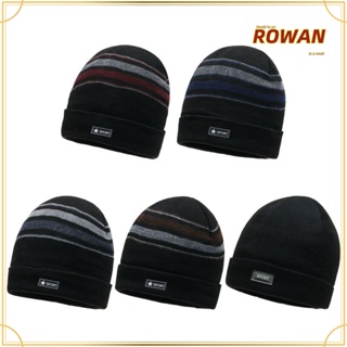 Rowans หมวกบีนนี่ถัก ลายทาง 5 สี ลําลอง สําหรับผู้หญิง / ผู้ชาย