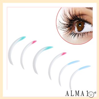 ALMA 5 ชิ้น สีดํา นํากลับมาใช้ใหม่ได้ อุปกรณ์แต่งหน้า เครื่องมือดัดขนตา เครื่องมือซิลิกาเจล