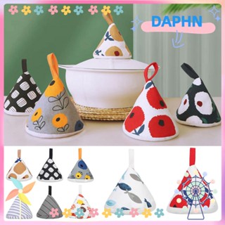 Daphs ฝาหม้อสามเหลี่ยม ฉนวนกันความร้อน ผ้าฝ้าย หม้อตุ๋น ที่จับฉนวนกันความร้อน ที่จับหม้อ