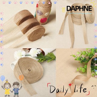 Daphne ริบบิ้นผ้ากระสอบ สไตล์วินเทจ สําหรับทํางานฝีมือ Diy ขนาด 5 ม. 10 ม.