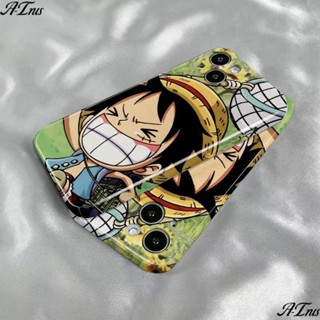 เคสโทรศัพท์มือถือแบบฟิล์มแข็ง ลายการ์ตูนลูฟี่ Happy Luffy สําหรับ Iphone 14promax 13 12 11 xs 7 8p F1O9