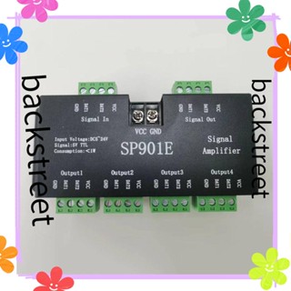 Backstreet SP901E เครื่องขยายเสียงสัญญาณ RGB DC12-24V แถบไฟ LED พิกเซล ตั้งโปรแกรมได้ Dc5- SPI